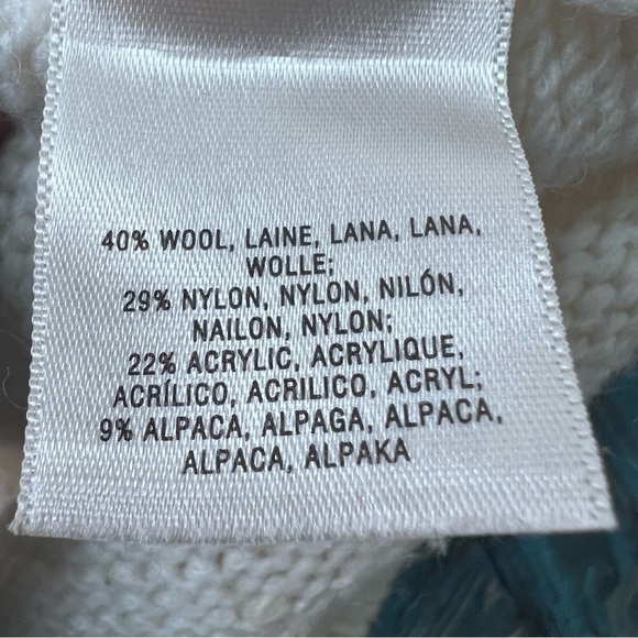 Anthropologie Sleeping On Snow Embroidered Mockneck Pullover Sweater Size XL - Picture 15 of 16